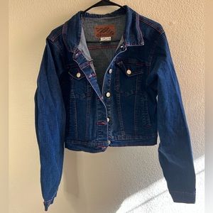 Gasoline Womens Denim Jacket Size Large,Button Closure
